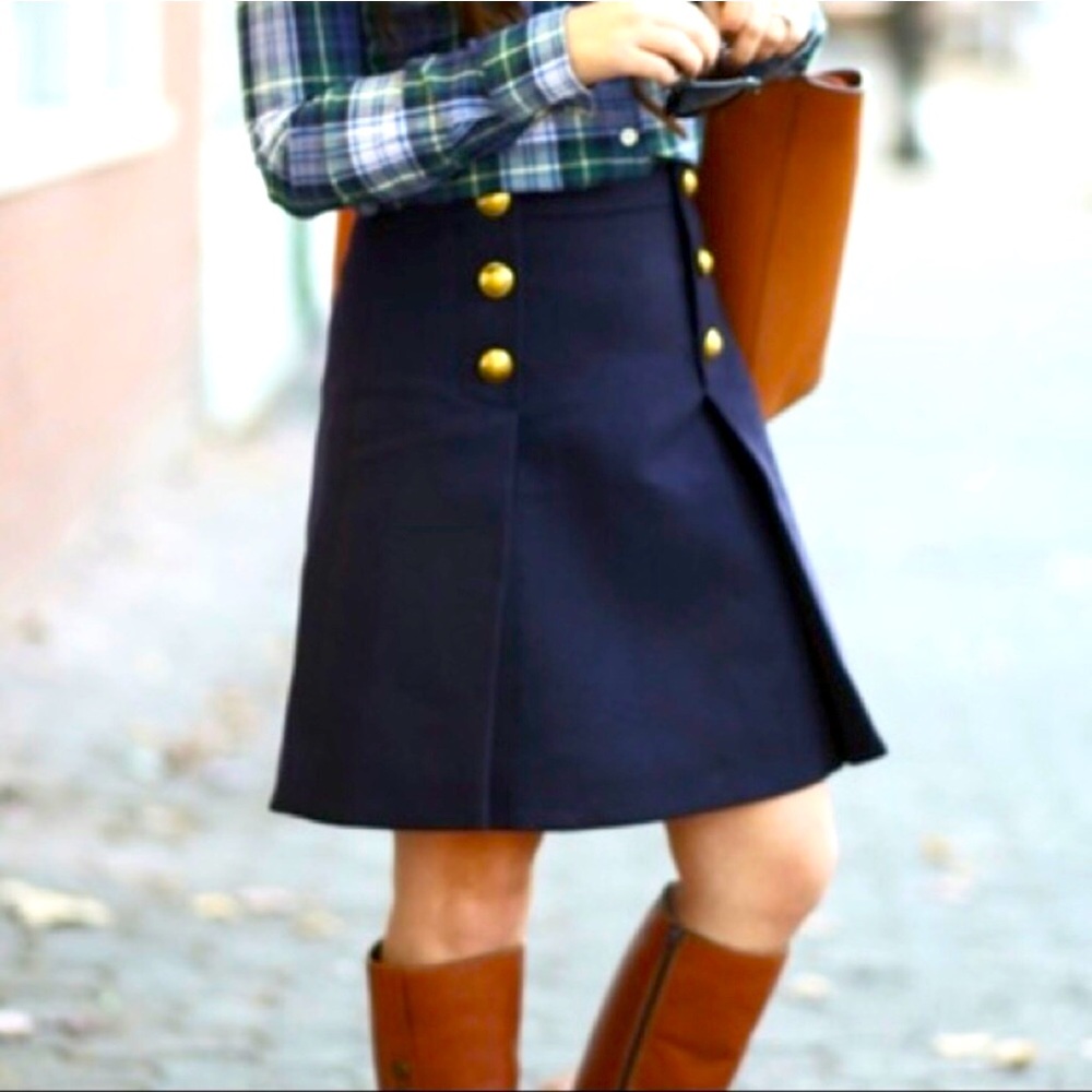 J Crew Heavy Wool Skirt. Size 10